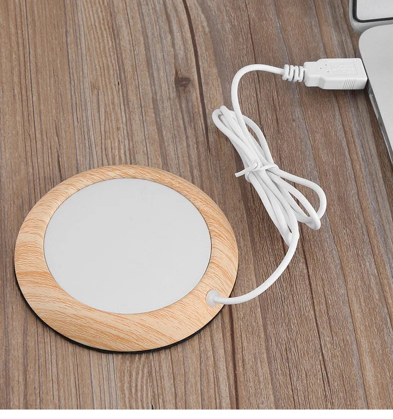 TD® Chauffe tasse électrique verre USB accessoire cuisine bois