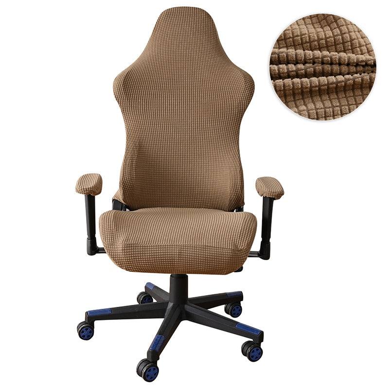 Housse universelle extensible pour fauteuil de bureau ( ) - Housses Digital noWmad - Matériel télétravail : Équipez-vous pour une expérience 2.0 ! Équipements et accessoires de bureau pour un télétravail confortable, efficace et flexible. Aménagez votre espace et gagnez en ergonomie. Casques, chaises, sous-mains, mouse jigglers... Exploitez tout le potentiel du travail à distance pour trouver votre équilibre, en voyage comme à la maison.