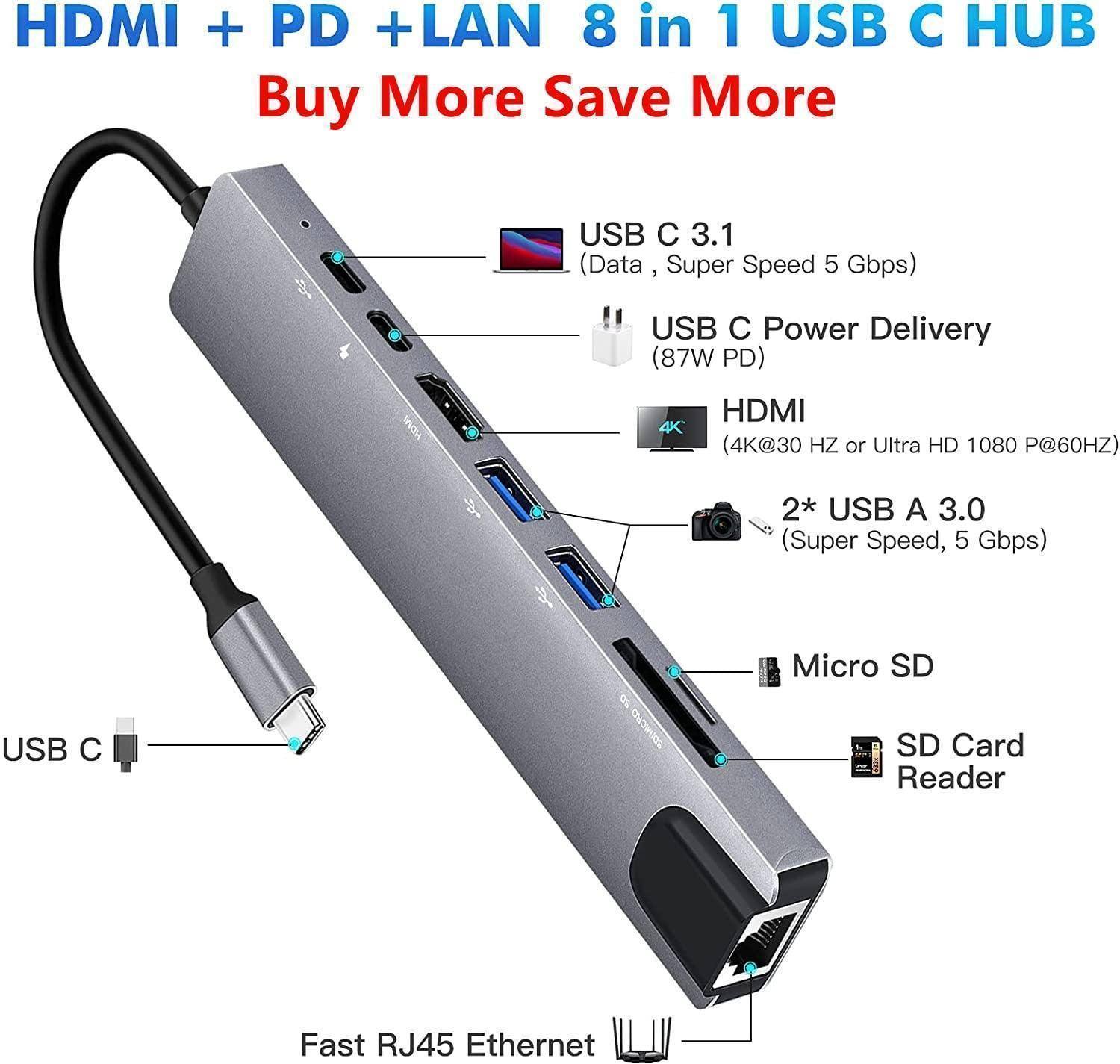 HUB 8 EN 1 USB TYPE C ( ) - Hubs et commutateurs Digital noWmad - Matériel télétravail : Équipez-vous pour une expérience 2.0 ! Équipements et accessoires de bureau pour un télétravail confortable, efficace et flexible. Aménagez votre espace et gagnez en ergonomie. Casques, chaises, sous-mains, mouse jigglers... Exploitez tout le potentiel du travail à distance pour trouver votre équilibre, en voyage comme à la maison.